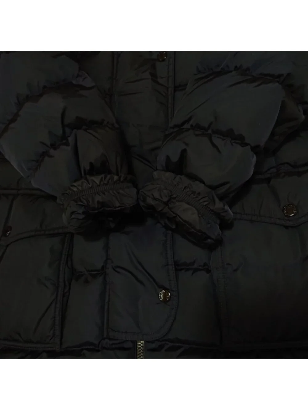 Moncler Khloe Down Coat Navy Fur Belt Included 4